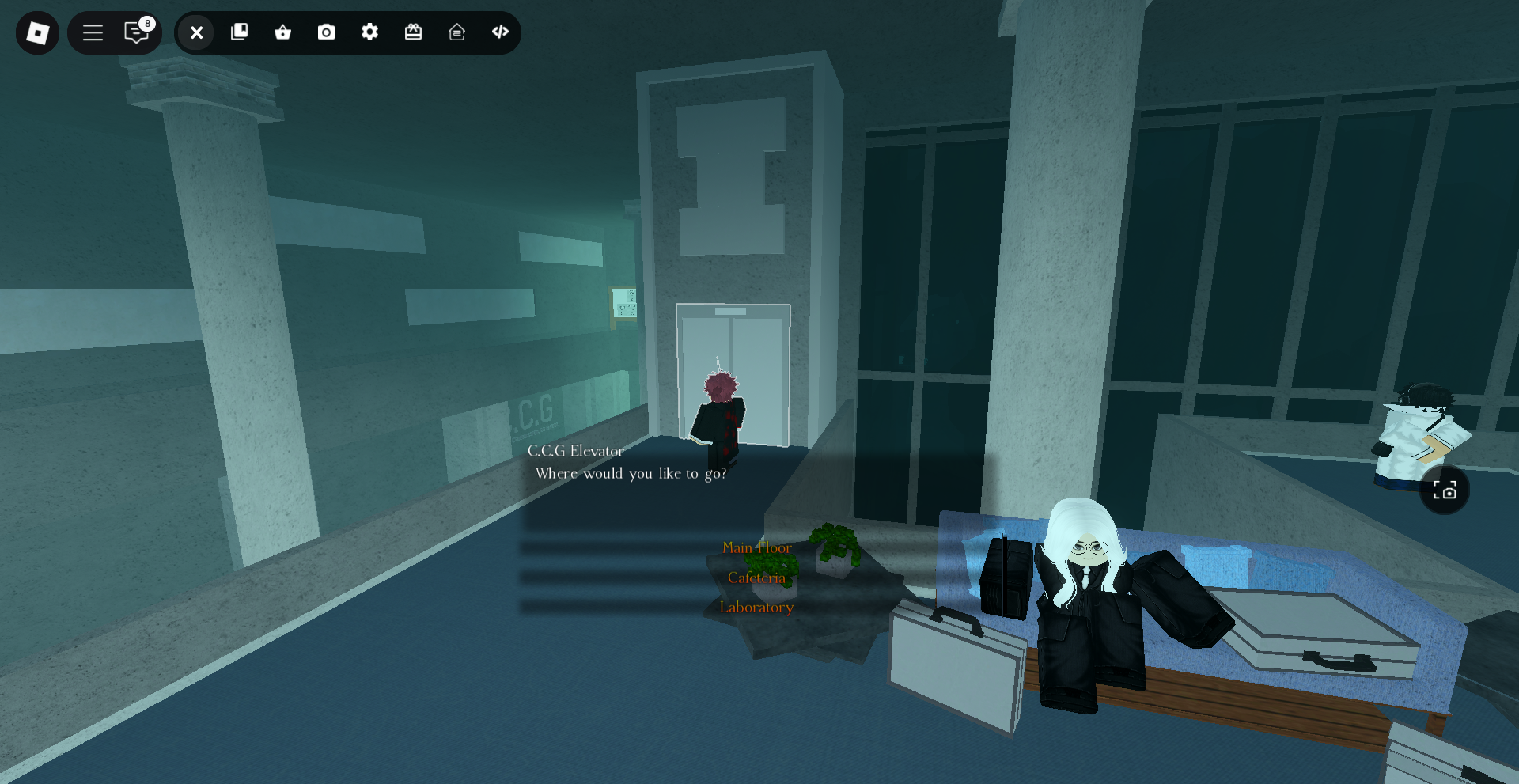 Player interacting with the CCG Elevator in CCG Base in GHoul://Re