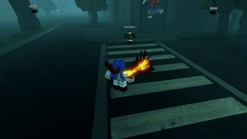 Player performing Eto v1 Daunting Dance attack in ghoul://Re