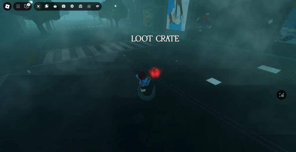 Player standing next to the loot crate that spawns after an event finishes in ghoul://Re