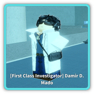 First Class Investigator Damir D. Mado is Located on the upper floor of the C.C.G base in ghoul://re