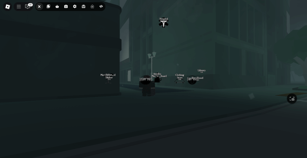 Player looking for hospital in ghoul://Re