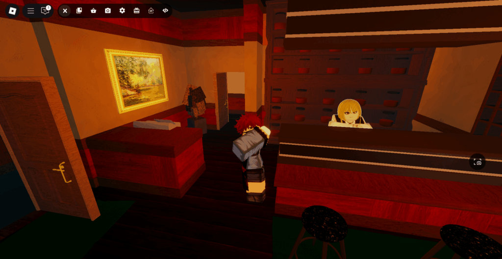 Player drinking coffee in Anteiku cafe Ghoul://Re