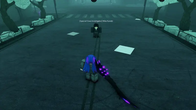 Player performing Takizawa v2 critical variant attack in ghoul://Re