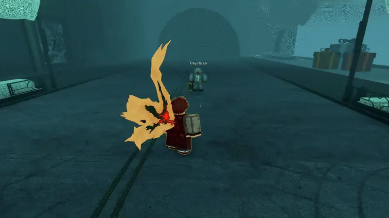 Player performing Wing v2 wing assault attack in ghoul://Re