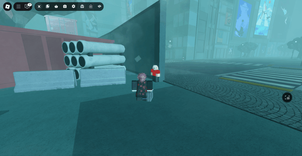 Player standing in front of Yashiro at the construction site near the CCG Base in Ghoul://Re