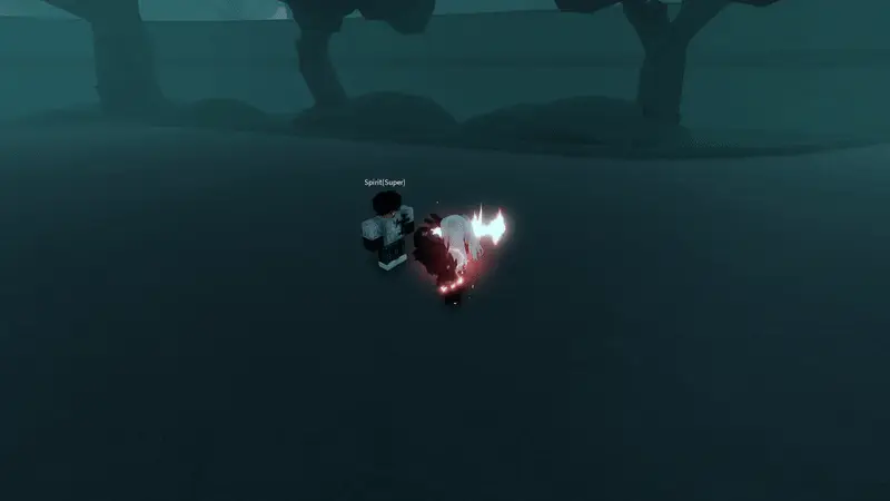 Player performing Yomo v2 thunder claw variant attack in ghoul://Re