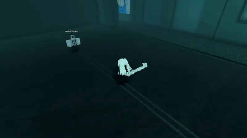 Player performing Bin v1 bloody spiral attack in ghoul://Re