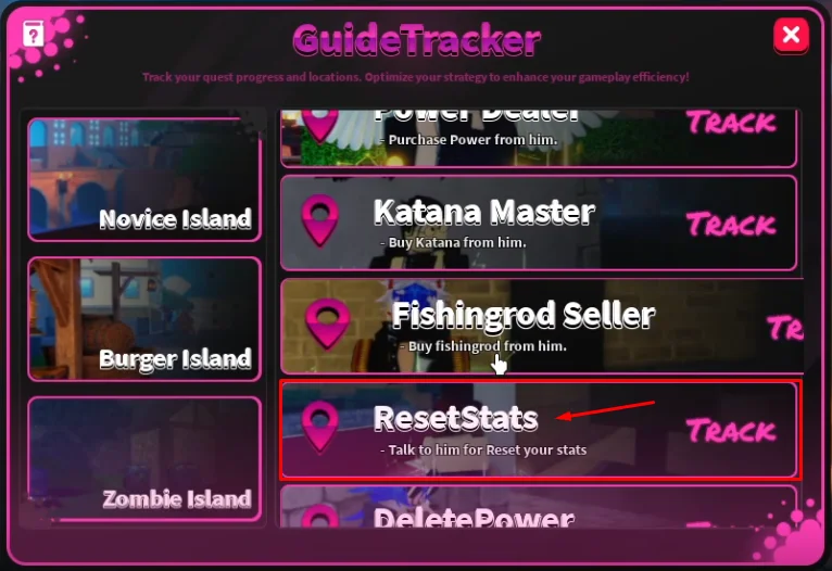 Guidetracker in universal piece