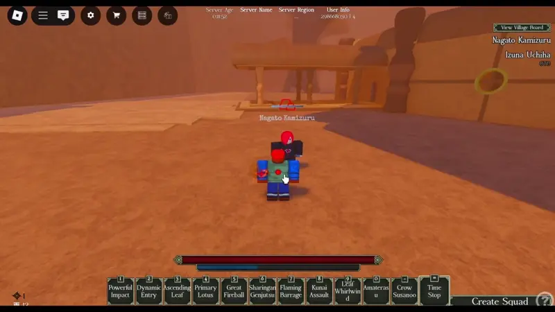 Player performing Time Stop move in wagarashi