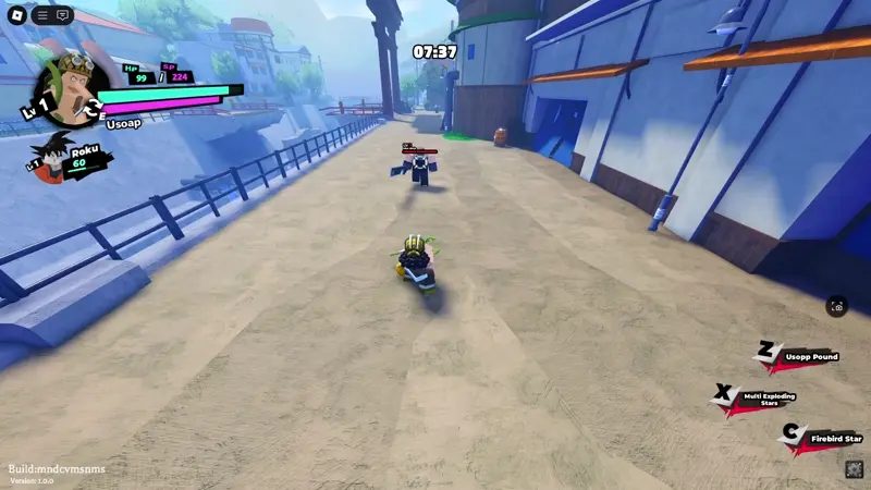 Player performing Usoap's Basic attack in Anime Saga