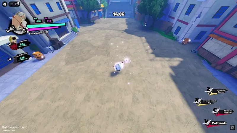 Player performing Frierin's C skill in anime saga