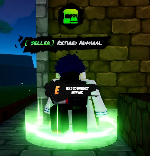 retired admiral NPC in universal piece