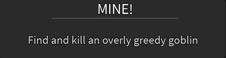 mine! quest in dead spells