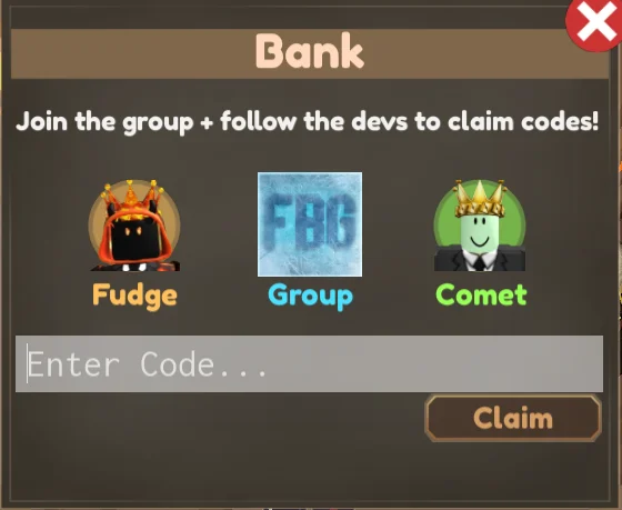 player interacting with bank codes menu in pixel blade