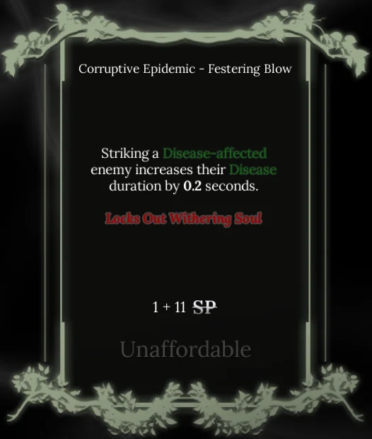 festering blow node in soul tree absolvement