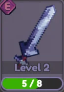 forged steel weapon icon in pixel blade