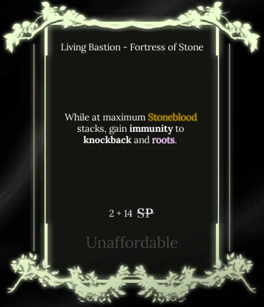 fortress of stone node in soul tree absolvement