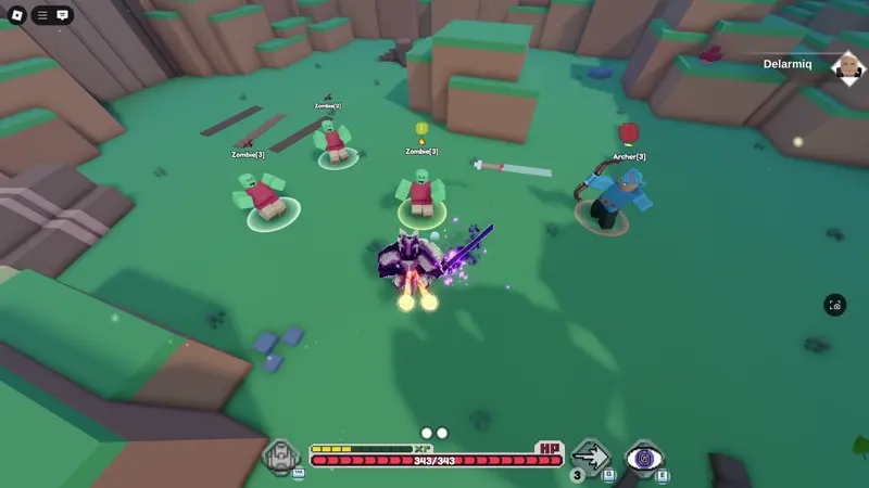 player using the blind skill from nightmare blade in pixel blade