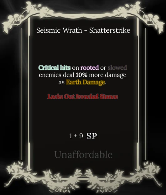 shatterstrike node in soul tree absolvement