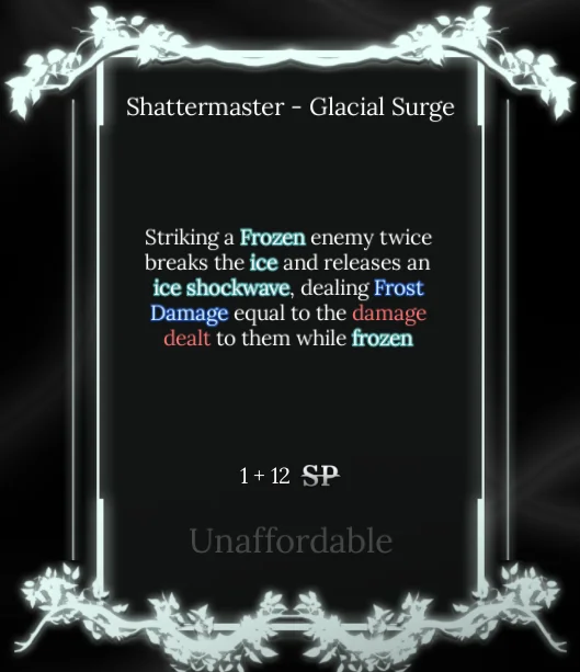 glacial surge  node in soul tree absolvement