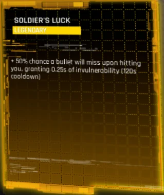 soldier's luck legendary talent in hekmatyar