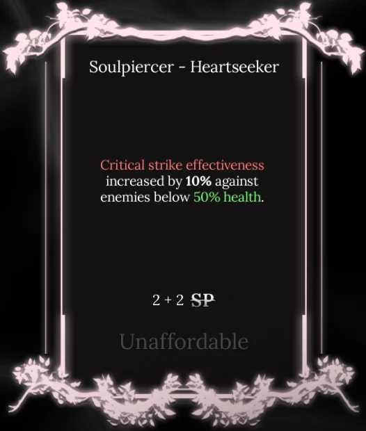 heartseeker soul tree in absolvement