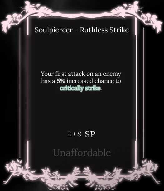 ruthless strike soul tree in absolvement