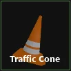 traffic cone item in dig