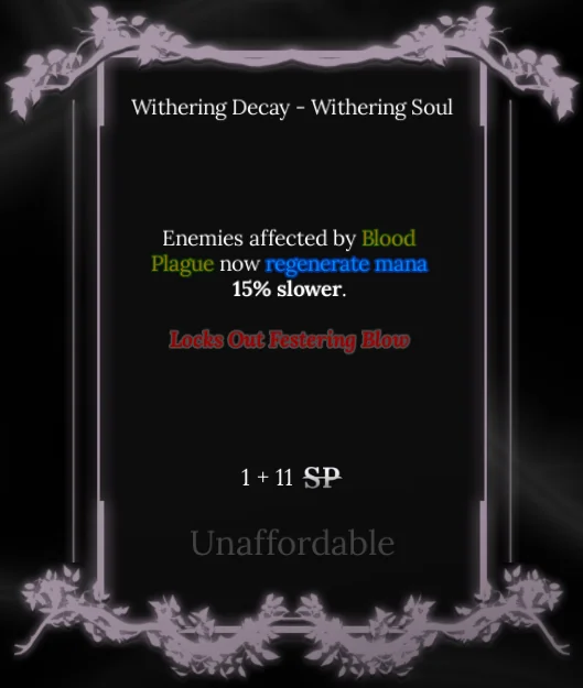 withering soul node in soul tree absolvement