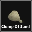 clump of sand item in dig
