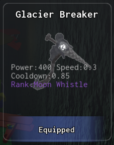 glacier breaker pickaxe in abyss miner