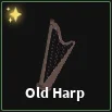 old harp item in dig