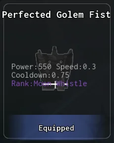 perfected golem fist in abyss miner