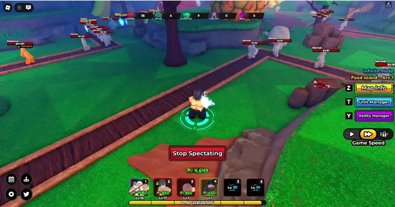 shirtless magician unit showwcase  in all star tower defense x