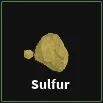 sulfur item in dig