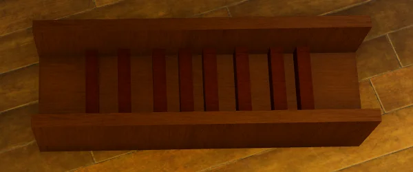 wooden sluice box in prospecting