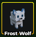 Frost Wolf Pet from the Christmas Pet Pack in Hunty Zombie during the Christmas Update