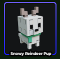 Snowy Reindeer Pup pet in Roblox game Hunty Zombie for Christmas Update