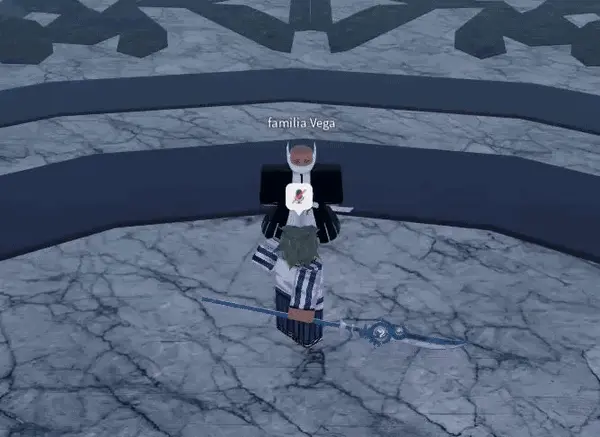 player performing reichweite basic attacks combo in type soul