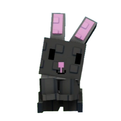 black bunny pet in grow a garden