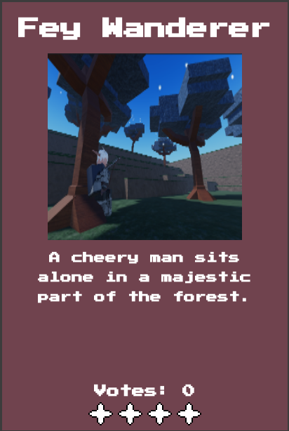 The Fay Wanderer event in the Roblox game An Average Campaign