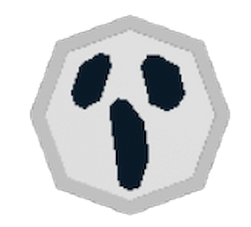Ghost Coin from the Roblox game Heads Please