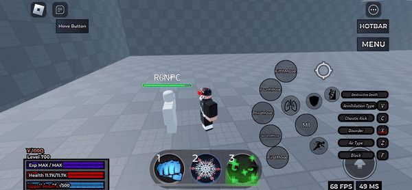 chaotic kick move showcase in weak legacy 2