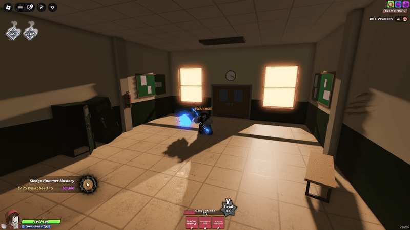 M1 Combo for the Sledge Hammer wapon in Hunty Zombie