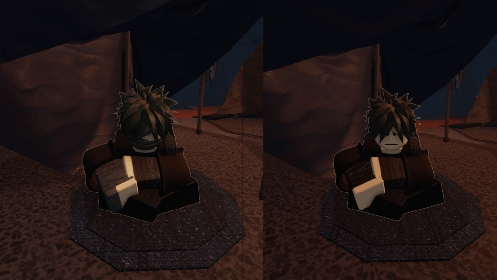 Isaax NPC from The Froge before and after the Cure for Isaac Quest