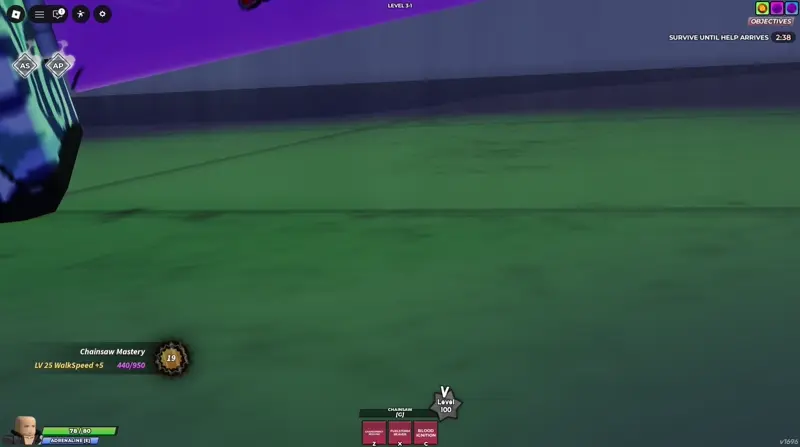 ultimate chainsaw skill showcase in hunty zombie roblox experience