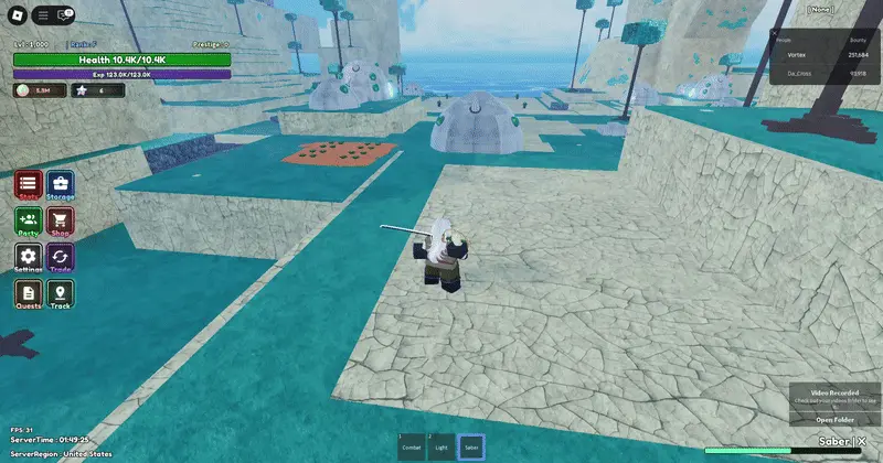 c showcase for saber weapon in diverse piece