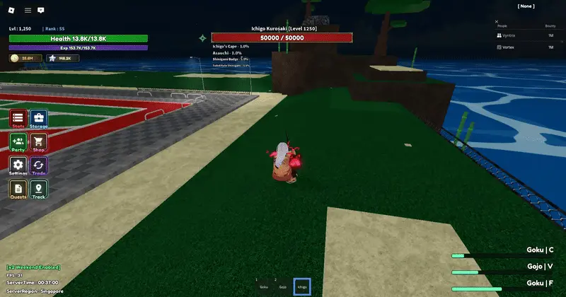 f showcase for ichigo weapon in diverse piece