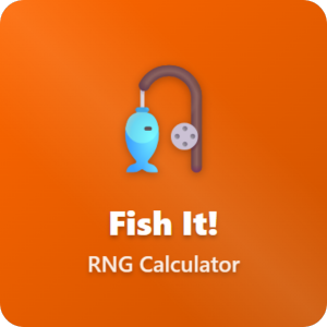 Logo of the catch luck RNG calculator for the Fish It! Roblox experience.