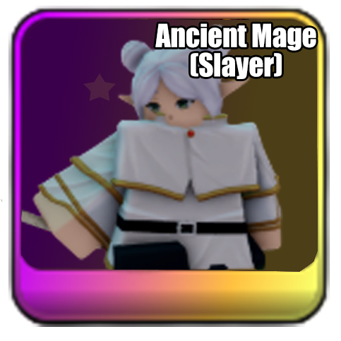 Ancient Mage Slayer Secret Unit in Universal Tower Defense X UTDX on Roblox from the Universal War Update based on Frieren Beyond Journeys End